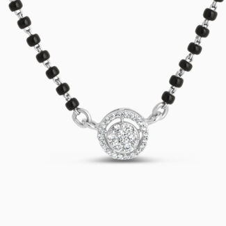 Diamond Mangalsutra 18ct White Gold | 18 Inches Diamond Mangalsutra 18ct White Gold | 18 Inches