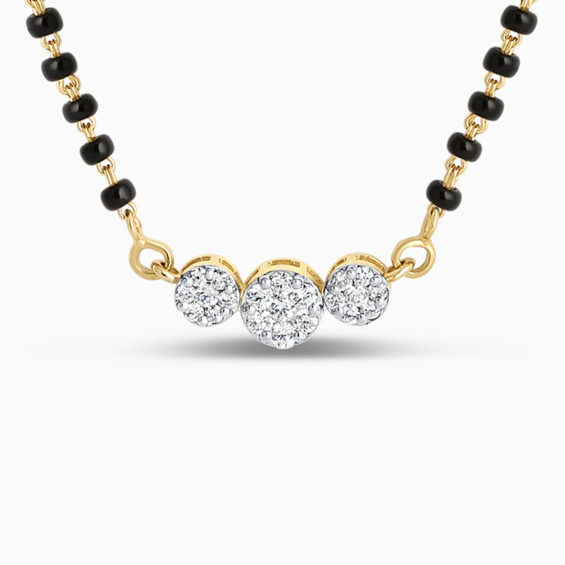 مانغالسوترا من الذهب عيار 18 قيراط مرصع بالألماس | 16 بوصة مانغالسوترا من الذهب عيار 18 قيراط مرصع بالألماس | 16 بوصة