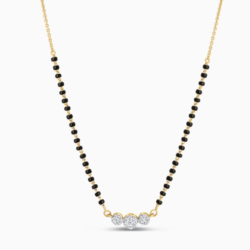 مانغالسوترا من الذهب عيار 18 قيراط مرصع بالألماس | 16 بوصة مانغالسوترا من الذهب عيار 18 قيراط مرصع بالألماس | 16 بوصة