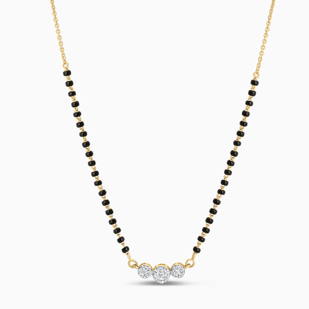 مانغالسوترا من الذهب عيار 18 قيراط مرصع بالألماس | 16 بوصة مانغالسوترا من الذهب عيار 18 قيراط مرصع بالألماس | 16 بوصة