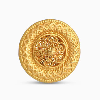 Mandala Coin Stud Earrings | 22ct Gold Aiyna Collection