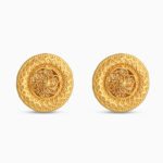 Mandala Coin Stud Earrings | 22ct Gold Aiyna Collection