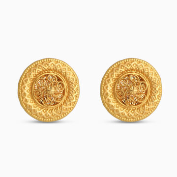 أقراط ماندالا مرصعة بعملة ماندالا