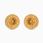 أقراط مرصعة بنقوش البتلات من الذهب عيار 22 قيراط أقراط مرصعة بنقوش البتلات من الذهب عيار 22 قيراط