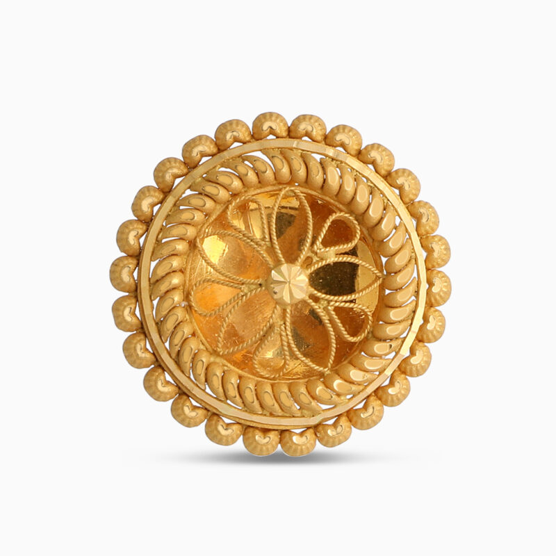 22ct Gold Round Stud Earrings