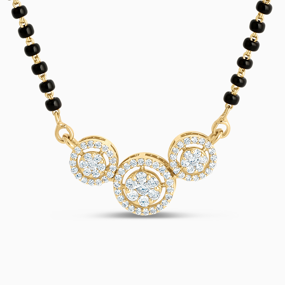 18 Ayar Sarı Altından Pırlanta Mangalsutra 18 Ayar Sarı Altından Pırlanta Mangalsutra