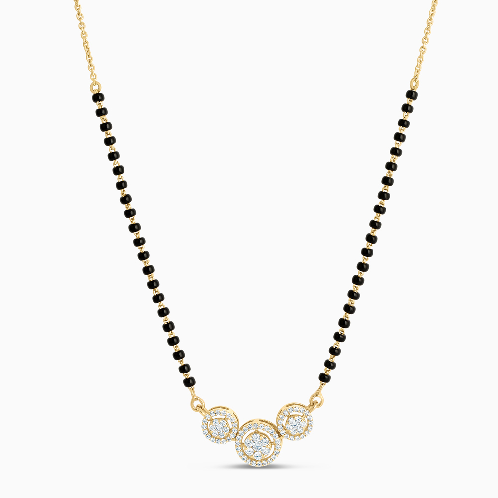 18 Ayar Sarı Altından Pırlanta Mangalsutra 18 Ayar Sarı Altından Pırlanta Mangalsutra