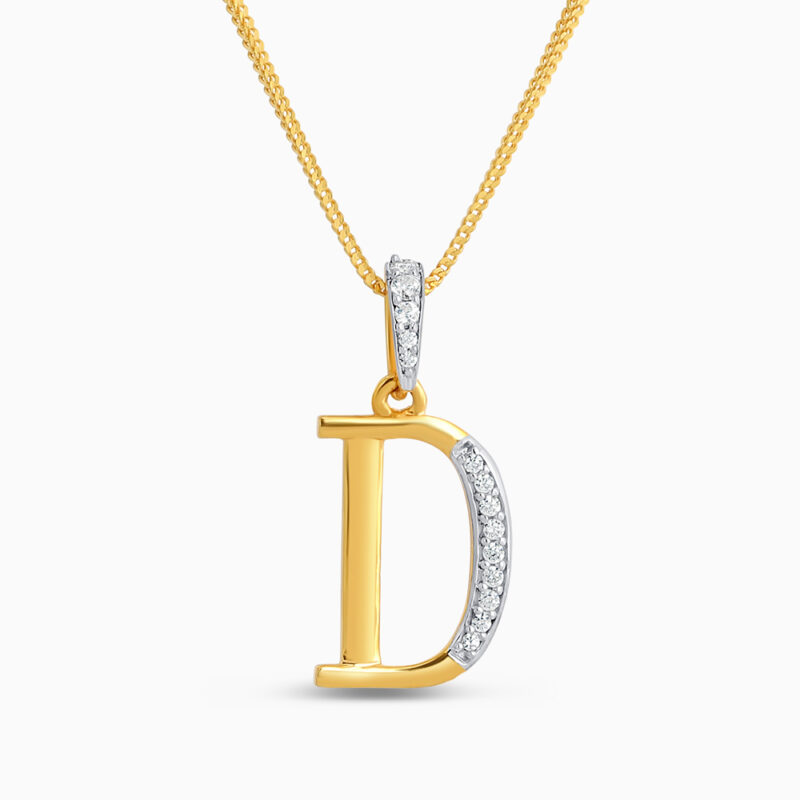 22 Ayar Altın D Harfli CZ Kolye 22 Ayar Altın D Harfli CZ Kolye