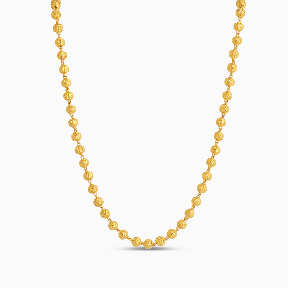 22 Ayar Altın Geleneksel Boncuklu Kolye - 24" 22 Ayar Altın Geleneksel Boncuklu Kolye - 24"