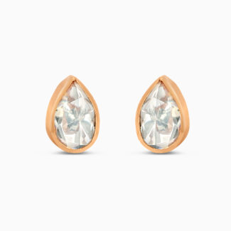 Rose Gold Polki Teardrop Studs Rose Gold Polki Teardrop Studs