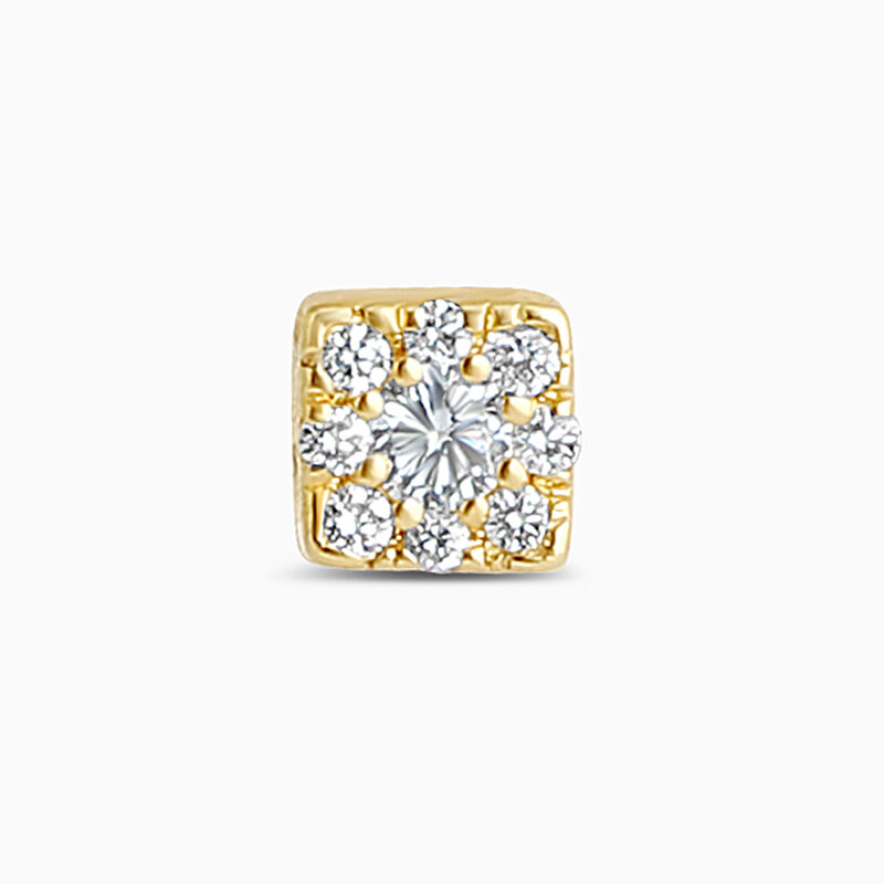 Gelbgold Diamant Cluster Ohrstecker Gelbgold Diamant Cluster Ohrstecker