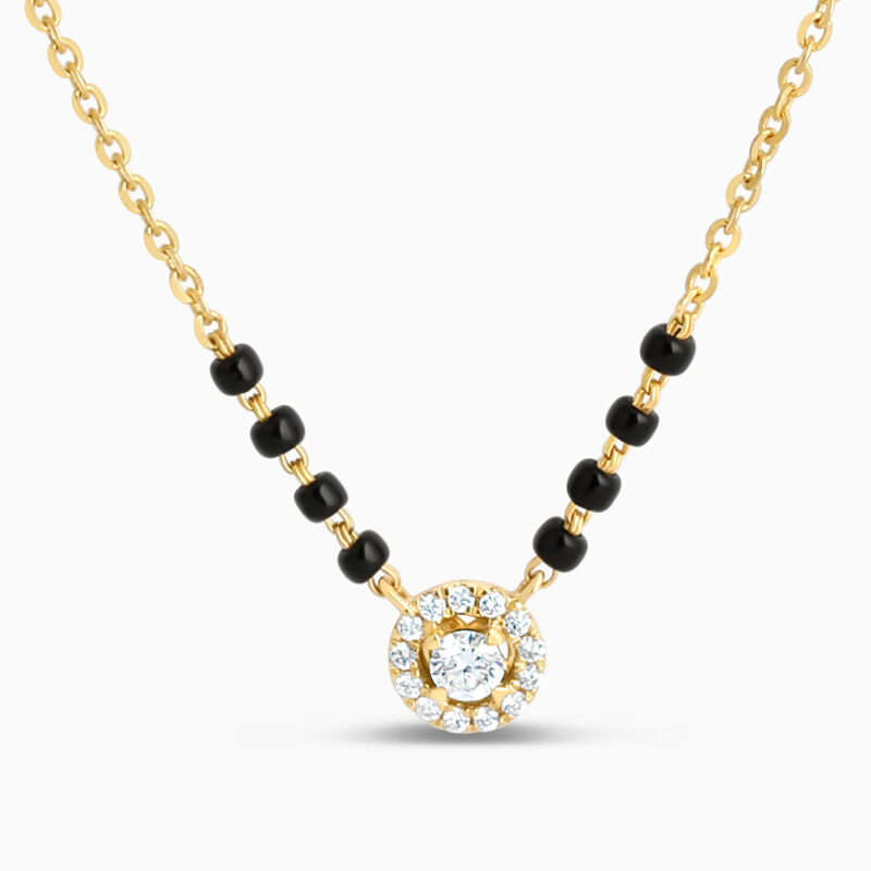 مانجالسوترا ألماس من الذهب الأصفر عيار 18 قيراط مانجالسوترا ألماس من الذهب الأصفر عيار 18 قيراط