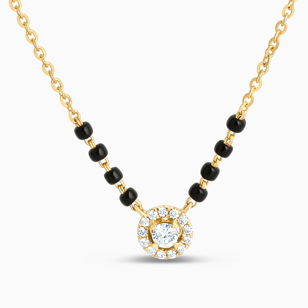 مانجالسوترا ألماس من الذهب الأصفر عيار 18 قيراط مانجالسوترا ألماس من الذهب الأصفر عيار 18 قيراط