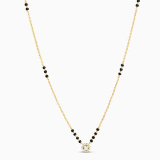 18k Yellow Gold Diamond Mangalsutra