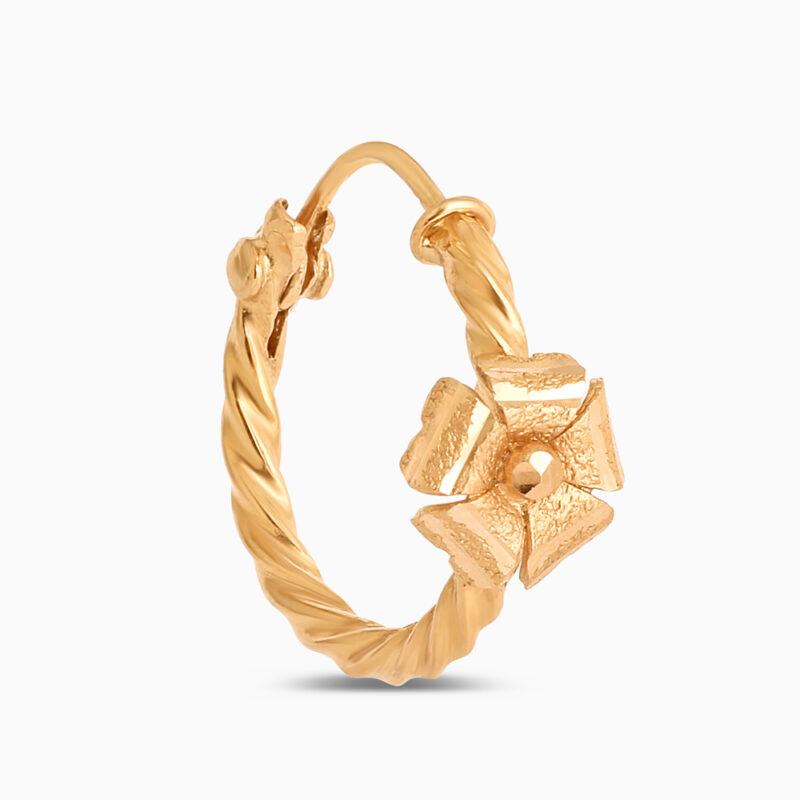 Rozet 22 Ayar Gündoğumu Altın Bükümlü Çiçekli Çemberler Rozet 22 Ayar Gündoğumu Altın Bükümlü Çiçekli Çemberler