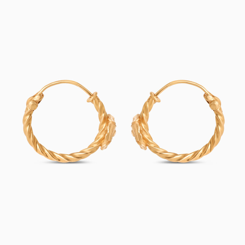 Rozet 22 Ayar Gündoğumu Altın Bükümlü Çiçekli Çemberler Rozet 22 Ayar Gündoğumu Altın Bükümlü Çiçekli Çemberler