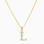 قلادة L ذهبية عيار 22 قيراط من الذهب قلادة L ذهبية عيار 22 قيراط من الذهب