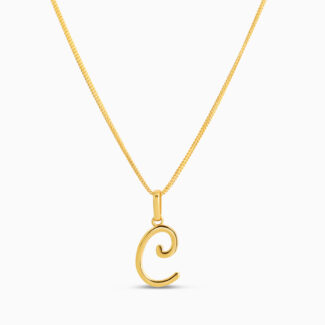 C Initial Pendant in 22ct Gold C Initial Pendant in 22ct Gold