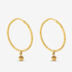 22ct Gold Dangle Hoop Earrings | Armari Collection