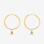 22ct Gold Dangle Hoop Earrings | Armari Collection