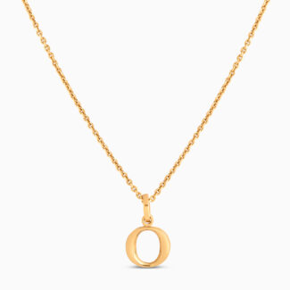 22k Sunrise Gold Letter O Pendant