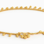22ct Gold Classic Chain Anklet with Droplets 22ct Gold Classic Chain Anklet with Droplets