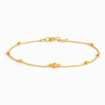 22ct Gold Textured Bead Chain Bracelet