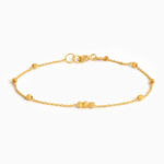 22ct Gold Mixed Textur Perlen Kette Armband