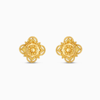 22ct Gold Filigree Floral Stud Earrings 22ct Gold Filigree Floral Stud Earrings