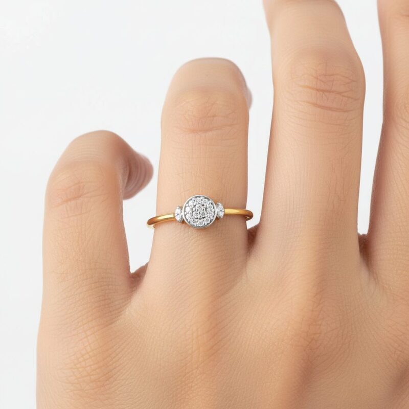 22 Ayar Sarı Altın CZ Salkım Yüzük | M Beden 22 Ayar Sarı Altın CZ Salkım Yüzük | M Beden