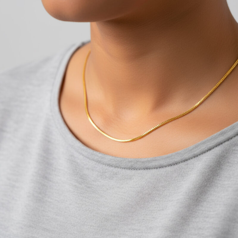 22 Ayar Altın Günlük Kullanım Tilki Kuyruğu Zincir | 16 İnç 22 Ayar Altın Günlük Kullanım Tilki Kuyruğu Zincir | 16 İnç