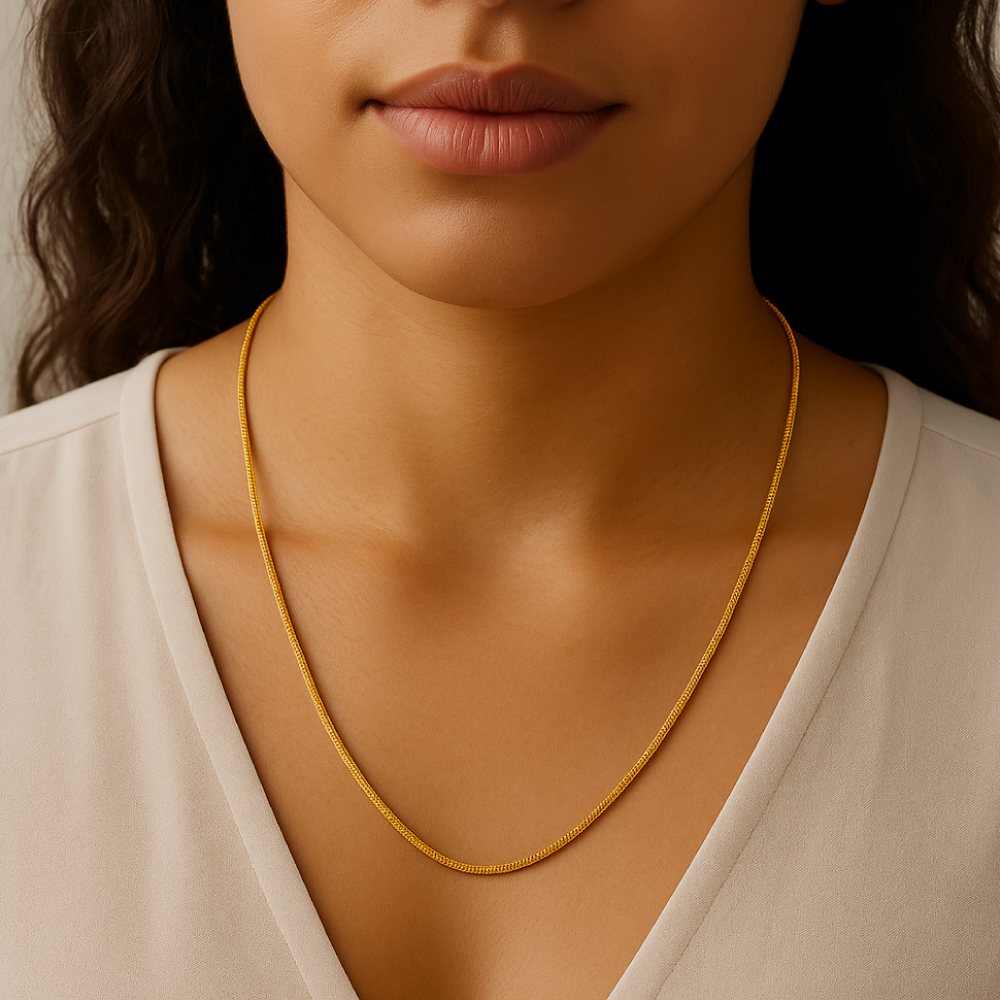 22 Ayar Altın | Tilki Kuyruğu Zincir | 22 İnç | 1,2 mm Kalınlık 22 Ayar Altın | Tilki Kuyruğu Zincir | 22 İnç | 1,2 mm Kalınlık