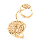 Rosette Cocktail Adjustable Double Ring