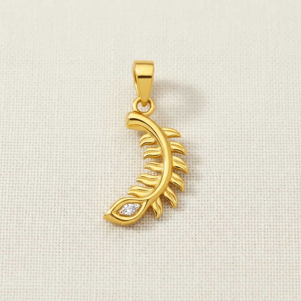 22 Ayar Altın Grace Tüy CZ Kolye 22 Ayar Altın Grace Tüy CZ Kolye