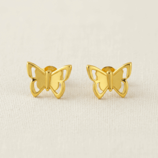 22ct Gold Petite Butterfly Studs 22ct Gold Petite Butterfly Studs