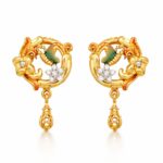 22 Ayar Altın Çiçekli Kelebek Küpe 22 Ayar Altın Çiçekli Kelebek Küpe