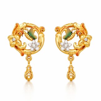22ct Gold Floral Butterfly Earrings 22ct Gold Floral Butterfly Earrings