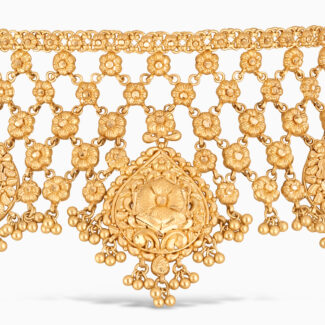 Rosette Sunrise Gold Bridal Choker Necklace Rosette Sunrise Gold Bridal Choker Necklace