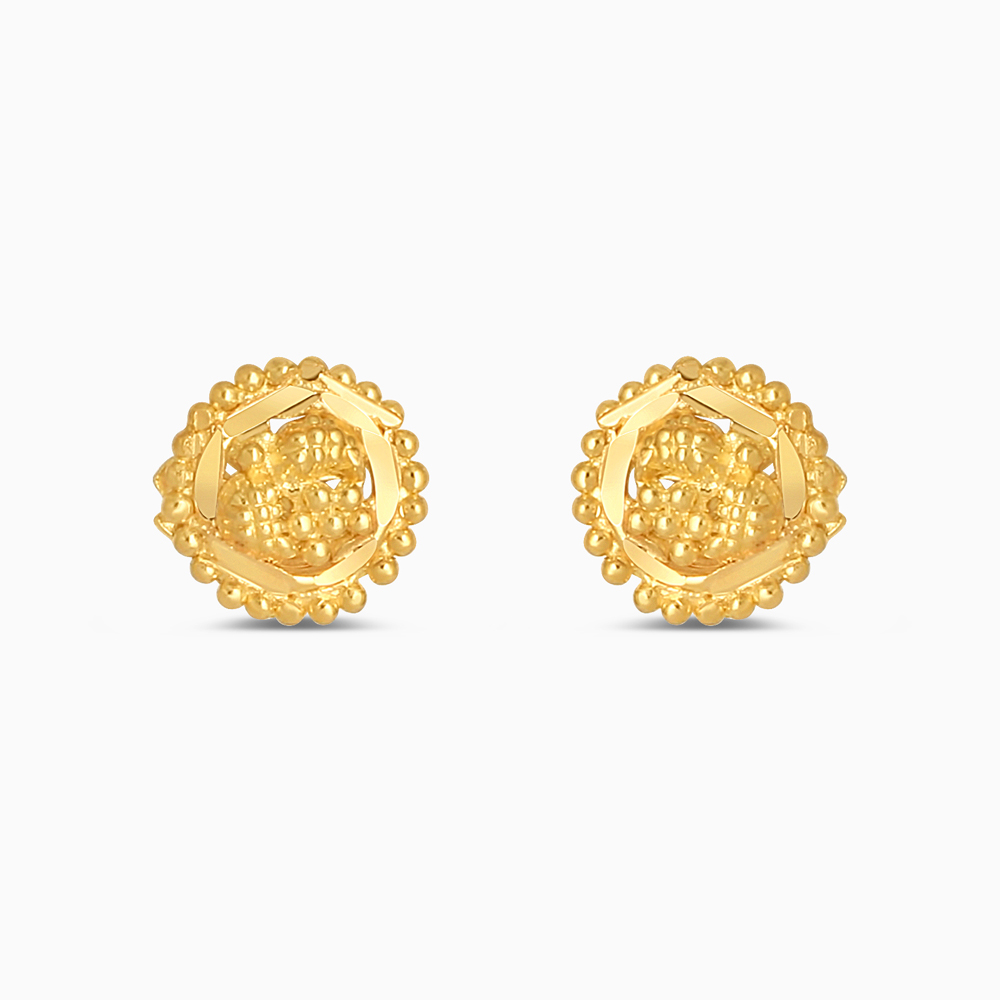 22 Ayar Altın Boncuklu Saplama Küpe 22 Ayar Altın Boncuklu Saplama Küpe