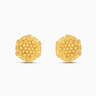 22ct Gold Round Jali Stud Earrings 22ct Gold Round Jali Stud Earrings