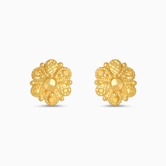 22ct Gold Small Flower Studs