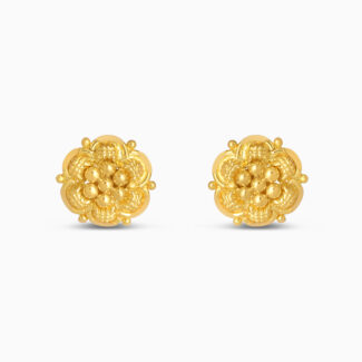 22ct Gold Floral Jali Stud Earrings 22ct Gold Floral Jali Stud Earrings