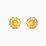 22ct Gold Beaded Circle Stud Earrings