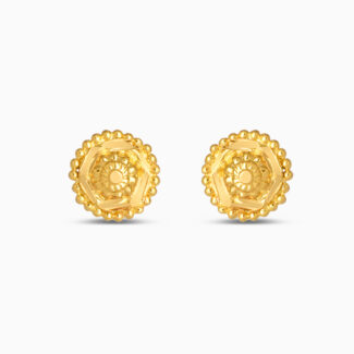 22ct Gold Beaded Circle Stud Earrings 22ct Gold Beaded Circle Stud Earrings