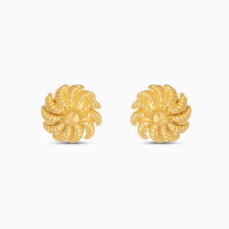 22ct Gold Floral Jali Earrings