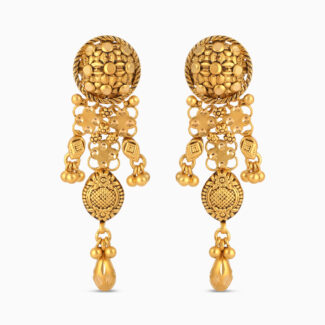 Armari Motif Drop Earrings – 22ct Gold