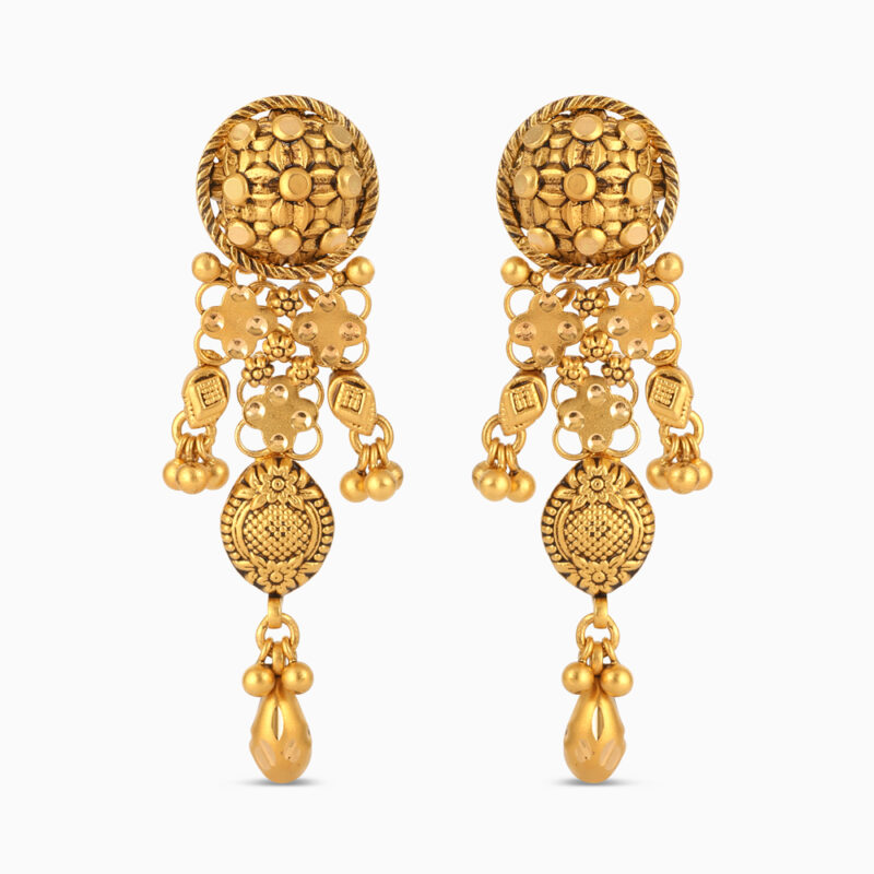 أقراط أرماري المزخرفة المتدلية - ذهب عيار 22 قيراط أقراط أرماري المزخرفة المتدلية - ذهب عيار 22 قيراط