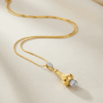 قلادة قلادة قلادة CZ ذهبية 22 قيراط ذهبية منسدلة قلادة قلادة قلادة CZ ذهبية 22 قيراط ذهبية منسدلة