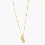 22ct Gold CZ Leaf Vine Necklace