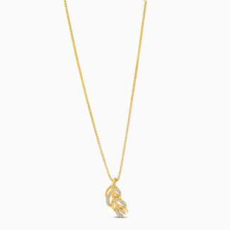 22ct Gold CZ Leaf Vine Necklace 22ct Gold CZ Leaf Vine Necklace